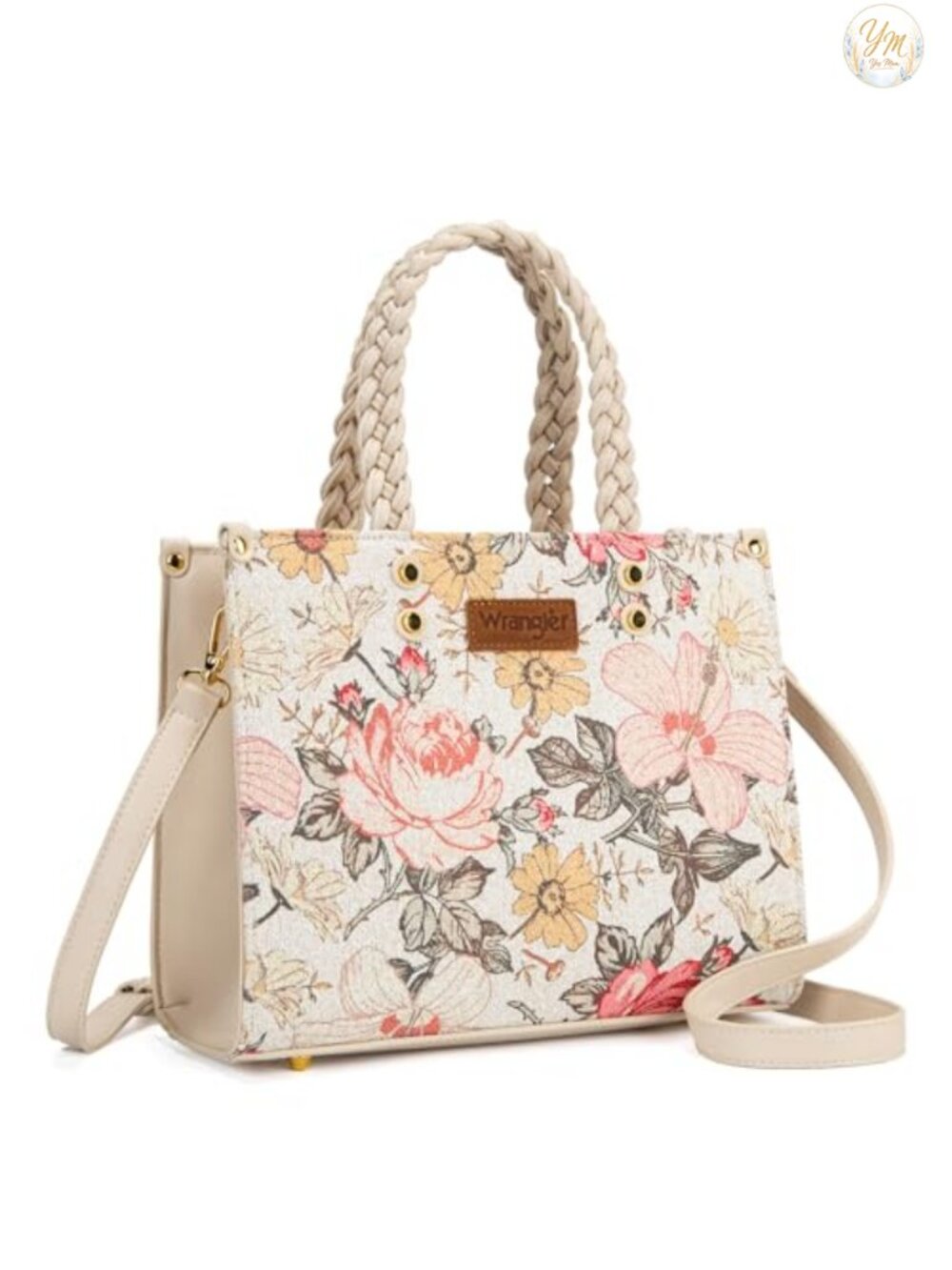 Wrangler Floral Tote Bag Women Faux Leather Handbag Satchel Crossbody